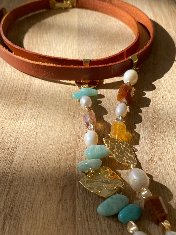 LEATHER TOTEM CHOKER